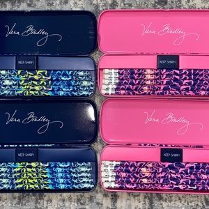 Vera Bradley Pencil Box Set with Tin